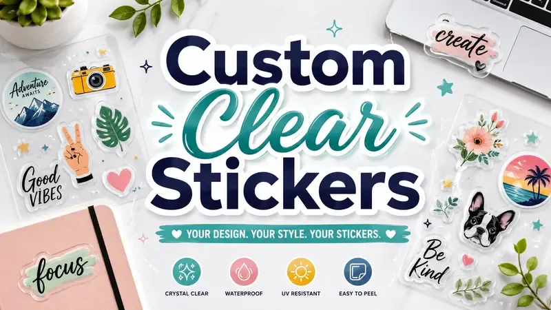 Custom Clear Stickers: Minimalist Style For Maximum Brand Impact